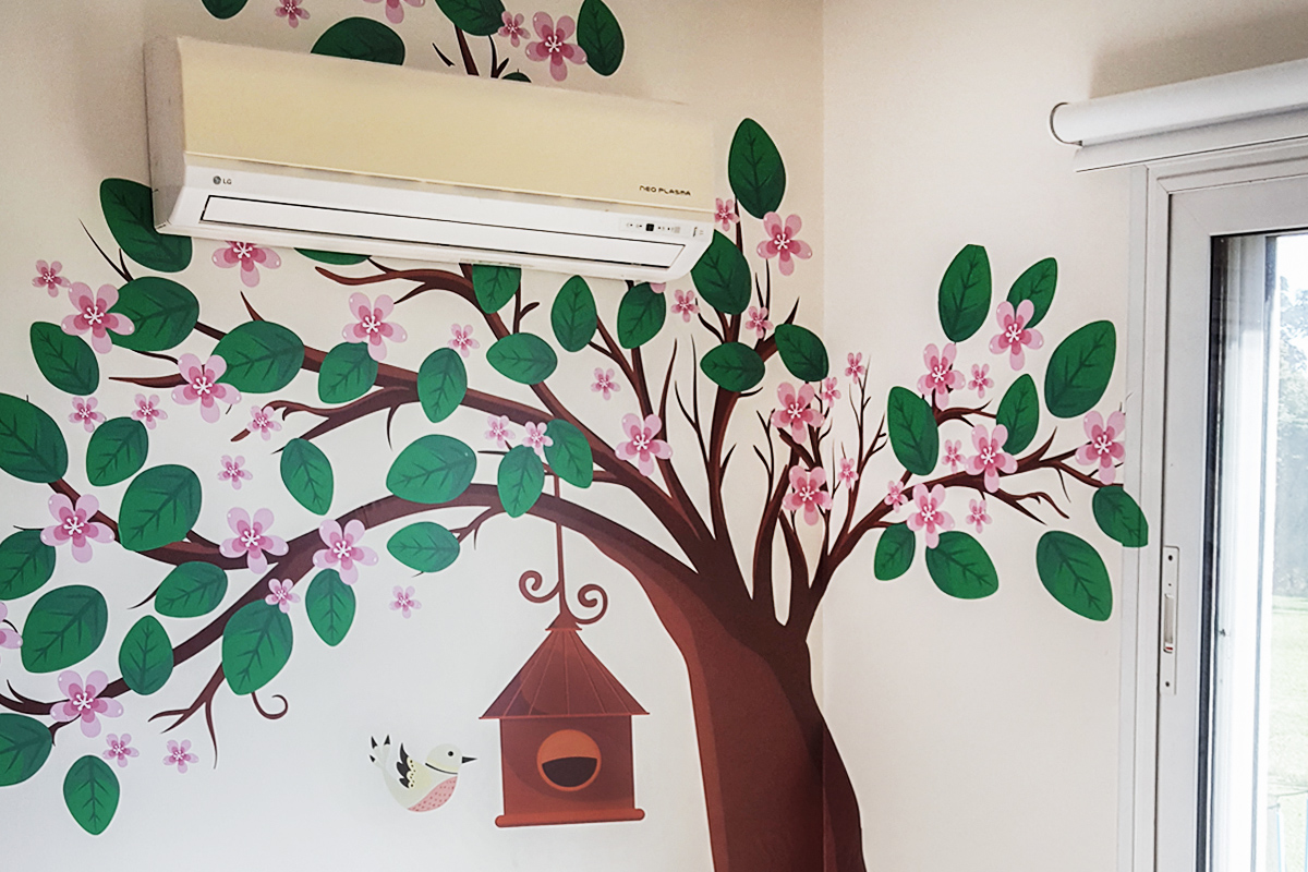 ploteo sobre pared infantil